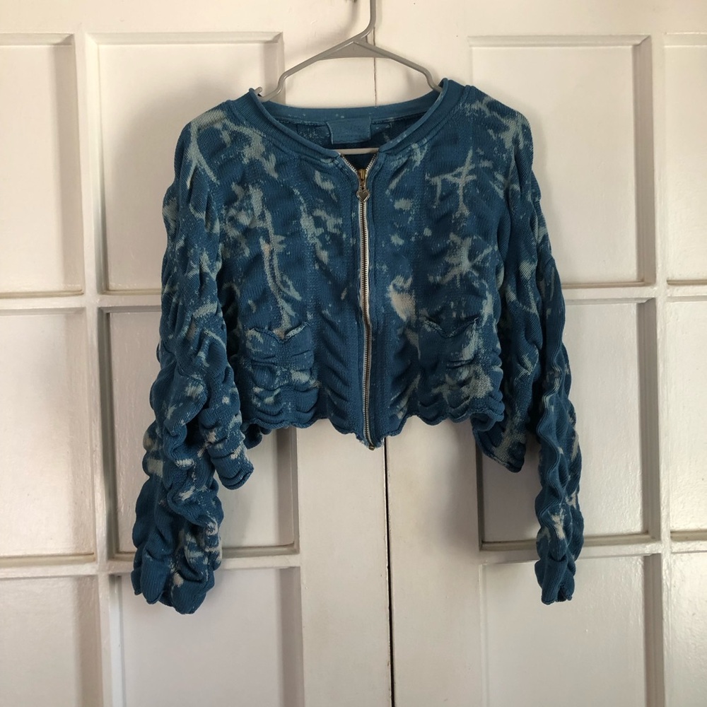 Tie dye indigo sweater